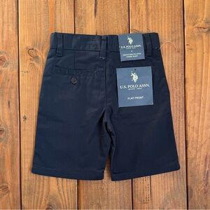 U.S. Polo Assn. Kids Black School Chino Shorts Size 4 New with Tags